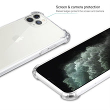 Cargar imagen en el visor de la galería, Moozy Shock Proof Silicone Case for iPhone 11 Pro Max - Transparent Crystal Clear Phone Case Soft TPU Cover

