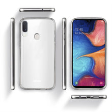 Charger l&#39;image dans la galerie, Moozy 360 Degree Case for Samsung A20e - Transparent Full body Slim Cover - Hard PC Back and Soft TPU Silicone Front
