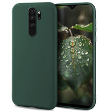 Cargar imagen en el visor de la galería, Moozy Lifestyle. Designed for Xiaomi Redmi Note 8 Pro Case, Dark Green - Liquid Silicone Cover with Matte Finish and Soft Microfiber Lining
