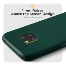 Charger l&#39;image dans la galerie, Moozy Minimalist Series Silicone Case for Huawei Mate 20 Pro, Midnight Green - Matte Finish Lightweight Mobile Phone Case Slim Soft Protective TPU Cover with Matte Surface
