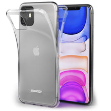 Charger l&#39;image dans la galerie, Moozy 360 Degree Case for iPhone 11 - Full body Front and Back Slim Clear Transparent TPU Silicone Gel Cover
