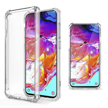 Ladda upp bild till gallerivisning, Moozy Shock Proof Silicone Case for Samsung A70 - Transparent Crystal Clear Phone Case Soft TPU Cover
