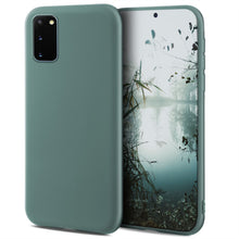 Carica l&#39;immagine nel visualizzatore di Gallery, Moozy Minimalist Series Silicone Case for Samsung S20, Blue Grey - Matte Finish Slim Soft TPU Cover
