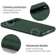 Carica l&#39;immagine nel visualizzatore di Gallery, Moozy Minimalist Series Silicone Case for Samsung S10, Midnight Green - Matte Finish Slim Soft TPU Cover
