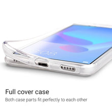 Załaduj obraz do przeglądarki galerii, Moozy 360 Degree Case for Huawei Y6 2018 - Transparent Full body Slim Cover - Hard PC Back and Soft TPU Silicone Front
