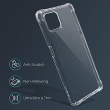 Charger l&#39;image dans la galerie, Moozy Shockproof Silicone Case for iPhone 13 Mini - Transparent Case with Shock Absorbing 3D Corners Crystal Clear Protective Phone Case Soft TPU Silicone Cover
