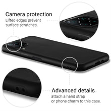 Charger l&#39;image dans la galerie, Moozy Lifestyle. Designed for Huawei P40 Lite Case, Black - Liquid Silicone Cover with Matte Finish and Soft Microfiber Lining
