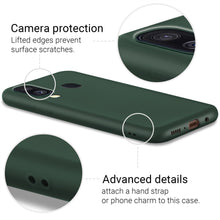Załaduj obraz do przeglądarki galerii, Moozy Lifestyle. Designed for Samsung A20e Case, Dark Green - Liquid Silicone Cover with Matte Finish and Soft Microfiber Lining
