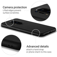 Carica l&#39;immagine nel visualizzatore di Gallery, Moozy Minimalist Series Silicone Case for OnePlus 8 Pro, Black - Matte Finish Slim Soft TPU Cover
