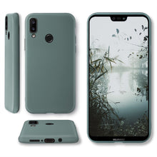 Load image into Gallery viewer, Moozy Minimalist Series Silicone Case for Huawei P20 Lite, Blue Grey - Matte Finish Slim Soft TPU Cover
