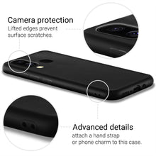 Ladda upp bild till gallerivisning, Moozy Lifestyle. Designed for Samsung A20e Case, Black - Liquid Silicone Cover with Matte Finish and Soft Microfiber Lining
