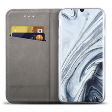 Cargar imagen en el visor de la galería, Moozy Case Flip Cover for Xiaomi Mi 10 and Xiaomi Mi 10 Pro, Dark Blue - Smart Magnetic Flip Case with Card Holder and Stand
