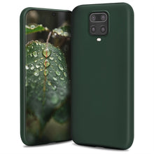 Załaduj obraz do przeglądarki galerii, Moozy Lifestyle. Case for Xiaomi Redmi Note 9S, Redmi Note 9 Pro, Dark Green - Liquid Silicone Cover with Matte Finish and Soft Microfiber Lining
