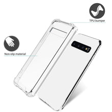 Cargar imagen en el visor de la galería, Moozy Shock Proof Silicone Case for Samsung S10 - Transparent Crystal Clear Phone Case Soft TPU Cover
