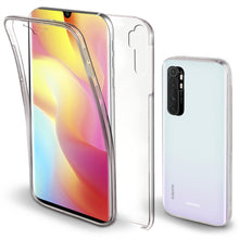 Charger l&#39;image dans la galerie, Moozy 360 Degree Case for Xiaomi Mi Note 10 Lite - Transparent Full body Slim Cover - Hard PC Back and Soft TPU Silicone Front
