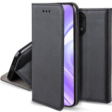 Lade das Bild in den Galerie-Viewer, Moozy Case Flip Cover for Xiaomi Mi 11 Lite and Mi 11 Lite 5G, Black - Smart Magnetic Flip Case Flip Folio Wallet Case

