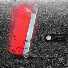 Carica l&#39;immagine nel visualizzatore di Gallery, Moozy Case Flip Cover for Samsung S20, Red - Smart Magnetic Flip Case with Card Holder and Stand
