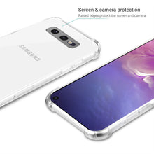 Carica l&#39;immagine nel visualizzatore di Gallery, Moozy Shock Proof Silicone Case for Samsung S10e - Transparent Crystal Clear Phone Case Soft TPU Cover
