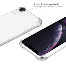 Lade das Bild in den Galerie-Viewer, Moozy Shock Proof Silicone Case for iPhone XR - Transparent Crystal Clear Phone Case Soft TPU Cover

