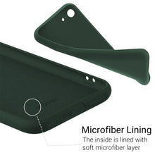 Cargar imagen en el visor de la galería, Moozy Lifestyle. Case for iPhone SE 2020, iPhone 8 and iPhone 7, Dark Green - Liquid Silicone Cover with Matte Finish and Soft Microfiber Lining
