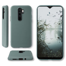 Cargar imagen en el visor de la galería, Moozy Minimalist Series Silicone Case for Xiaomi Redmi Note 8 Pro, Blue Grey - Matte Finish Slim Soft TPU Cover
