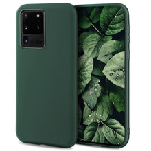 Afbeelding in Gallery-weergave laden, Moozy Minimalist Series Silicone Case for Samsung S20 Ultra, Midnight Green - Matte Finish Slim Soft TPU Cover
