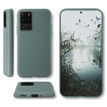 Carica l&#39;immagine nel visualizzatore di Gallery, Moozy Minimalist Series Silicone Case for Samsung S20 Ultra, Blue Grey - Matte Finish Slim Soft TPU Cover
