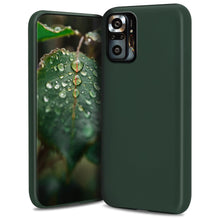 Afbeelding in Gallery-weergave laden, Moozy Lifestyle. Silicone Case for Xiaomi Redmi Note 10 Pro, Redmi Note 10 Pro Max, Dark Green - Liquid Silicone Lightweight Cover with Matte Finish
