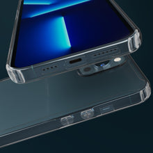 Cargar imagen en el visor de la galería, Moozy Xframe Shockproof Case for iPhone 13 Pro Max - Transparent Rim Case, Double Colour Clear Hybrid Cover with Shock Absorbing TPU Rim
