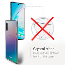 Carica l&#39;immagine nel visualizzatore di Gallery, Moozy 360 Degree Case for Samsung Note 10 - Full body Front and Back Slim Clear Transparent TPU Silicone Gel Cover
