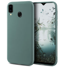 Załaduj obraz do przeglądarki galerii, Moozy Minimalist Series Silicone Case for Samsung A40, Blue Grey - Matte Finish Slim Soft TPU Cover
