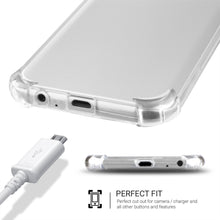 Załaduj obraz do przeglądarki galerii, Moozy Shock Proof Silicone Case for Samsung J3 2017 - Transparent Crystal Clear Phone Case Soft TPU Cover
