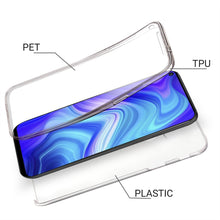 Afbeelding in Gallery-weergave laden, Moozy 360 Degree Case for Xiaomi Redmi Note 9 - Transparent Full body Slim Cover - Hard PC Back and Soft TPU Silicone Front
