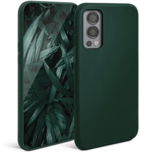 Carica l&#39;immagine nel visualizzatore di Gallery, Moozy Minimalist Series Silicone Case for OnePlus Nord 2, Midnight Green - Matte Finish Lightweight Mobile Phone Case Slim Soft Protective TPU Cover with Matte Surface
