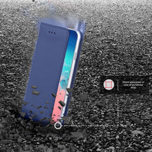 Lade das Bild in den Galerie-Viewer, Moozy Case Flip Cover for Samsung S10 Lite, Dark Blue - Smart Magnetic Flip Case with Card Holder and Stand
