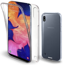 Charger l&#39;image dans la galerie, Moozy 360 Degree Case for Samsung A10 - Transparent Full body Slim Cover - Hard PC Back and Soft TPU Silicone Front
