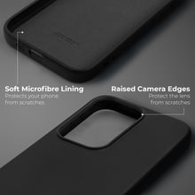 Load image into Gallery viewer, Moozy Lifestyle. Silicone Case for Samsung S22 Ultra, Black - Liquid Silicone Lightweight Cover with Matte Finish and Soft Microfiber Lining, Premium Silicone Case
