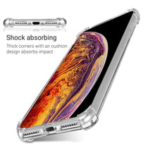 Afbeelding in Gallery-weergave laden, Moozy Shock Proof Silicone Case for iPhone XS Max - Transparent Crystal Clear Phone Case Soft TPU Cover
