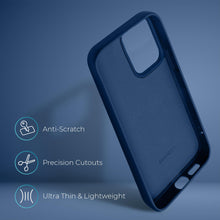 Ladda upp bild till gallerivisning, Moozy Lifestyle. Silicone Case for Samsung A33 5G, Midnight Blue - Liquid Silicone Lightweight Cover with Matte Finish and Soft Microfiber Lining, Premium Silicone Case
