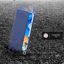 Załaduj obraz do przeglądarki galerii, Moozy Case Flip Cover for Xiaomi Redmi Note 9S and Xiaomi Redmi Note 9 Pro, Dark Blue - Smart Magnetic Flip Case with Card Holder and Stand
