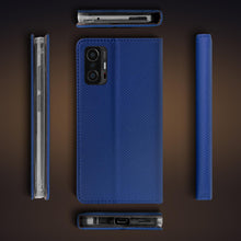 Charger l&#39;image dans la galerie, Moozy Case Flip Cover for Xiaomi 11T and Xiaomi 11T Pro, Dark Blue - Smart Magnetic Flip Case Flip Folio Wallet Case with Card Holder and Stand, Credit Card Slots, Kickstand Function
