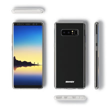 Carica l&#39;immagine nel visualizzatore di Gallery, Moozy 360 Degree Case for Samsung Note 8 - Full body Front and Back Slim Clear Transparent TPU Silicone Gel Cover
