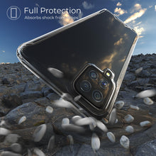 Cargar imagen en el visor de la galería, Moozy Xframe Shockproof Case for Samsung A12 - Transparent Rim Case, Double Colour Clear Hybrid Cover with Shock Absorbing TPU Rim
