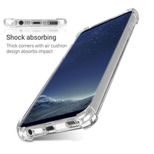 Charger l&#39;image dans la galerie, Moozy Shock Proof Silicone Case for Samsung S8 - Transparent Crystal Clear Phone Case Soft TPU Cover
