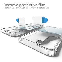 Cargar imagen en el visor de la galería, Moozy Xframe Shockproof Case for Samsung S22 - Transparent Rim Case, Double Colour Clear Hybrid Cover with Shock Absorbing TPU Rim
