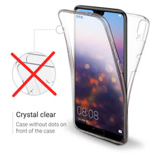 Cargar imagen en el visor de la galería, Moozy 360 Degree Case for Huawei P20 - Full body Front and Back Slim Clear Transparent TPU Silicone Gel Cover
