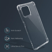 Load image into Gallery viewer, Moozy Shockproof Silicone Case for iPhone 13 Pro - Transparent Case with Shock Absorbing 3D Corners Crystal Clear Protective Phone Case Soft TPU Silicone Cover
