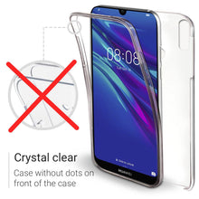 Charger l&#39;image dans la galerie, Moozy 360 Degree Case for Huawei Y6 2019 - Transparent Full body Slim Cover - Hard PC Back and Soft TPU Silicone Front
