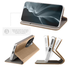 Załaduj obraz do przeglądarki galerii, Moozy Case Flip Cover for Xiaomi Mi 11, Gold - Smart Magnetic Flip Case Flip Folio Wallet Case with Card Holder and Stand, Credit Card Slots10,99
