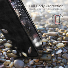 Załaduj obraz do przeglądarki galerii, Moozy Marble Black Flip Case for iPhone 12, iPhone 12 Pro - Flip Cover Magnetic Flip Folio Retro Wallet Case
